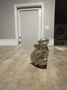 DANSK PALM PALS MONKEY PAPERWEIGHT NICKELPLATED